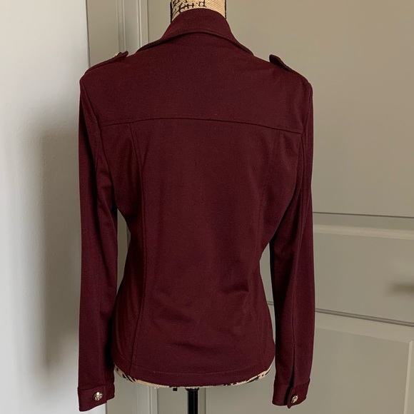 CECICO Double-Breasted Burgundy Blazer - Picture 2 of 7